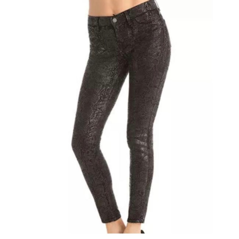 J Brand BLK coated snack wax super skinny Jean